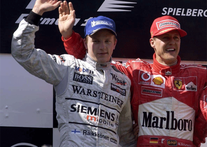 Kimi Raikkonen, Michael Schumacher, 2003