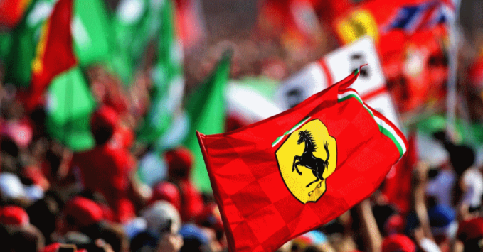 Ferrari F1 flag fans weather